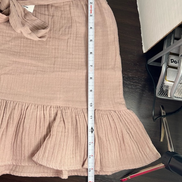 Supply & Demand Pink petal Patrick High-Rise Cotton Mini Skirt Ruffled Hem,SizeM - Picture 7 of 10